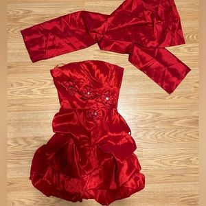 Red Hoco/mini dress size small